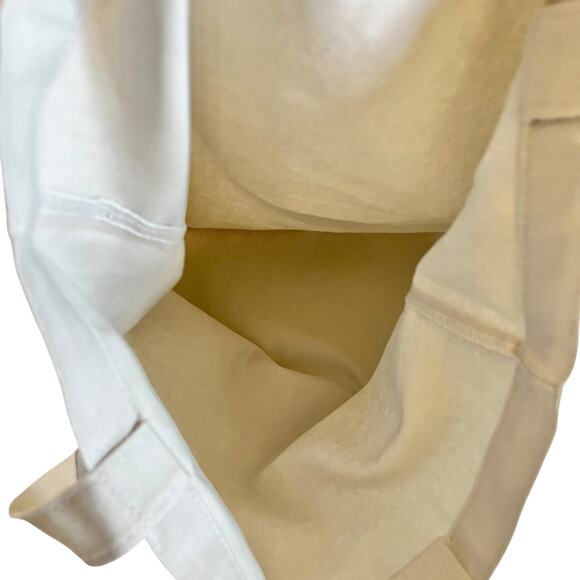 NWOT Rabanne Light Gray Gold Logo Unisex Tote Bag - Picture 4 of 5